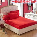 结婚庆大红色床罩单件床笠席梦思保护套防滑床垫套子1.5m1.8m2米