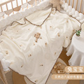 婴儿豆豆毯子夏凉被子夏季薄款宝宝纱布小盖毯儿童毛毯盖巾空调被