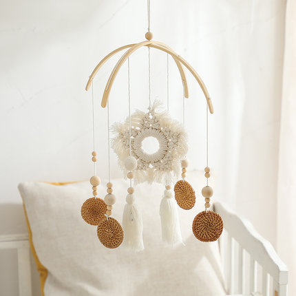 婴儿床铃宝宝新生儿0-1岁安抚挂件玩具床头摇铃悬挂式可旋转支架