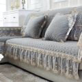 高档欧式沙发垫冬季短毛绒防滑高档坐垫灰色全包沙发套罩盖布2023