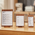 定制设计咖啡奶茶A4菜单排版定做菜单夹板实木展示牌桌牌立牌打印