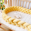 麻花床围婴儿床围栏软包防撞新生儿童拼接床缓冲床靠宝宝编织挡条