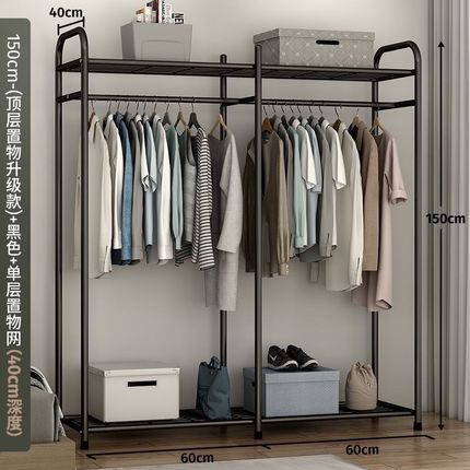 金属组合衣架简单简易全挂式落地组装不锈钢小型衣柜家用卧室铁艺