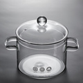 高硼硅玻璃汤锅家用耐热透明煲汤碗燃气明火加热烧水泡面小奶锅