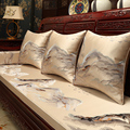新中式红木沙发垫实木家具坐垫罗汉床垫子五件套防滑定制四季通用