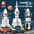 森宝积木航天文创拼装积木玩具超萌火箭队长征一二五六七号203011