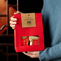 牛皮纸袋新年红色开窗包装打包饼干雪花酥礼品烘焙礼品自封袋子