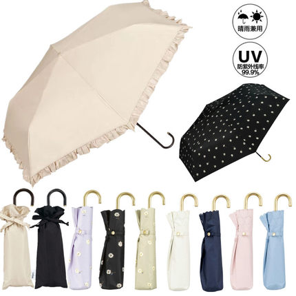 正品代购日本wpc超轻晴雨两用伞太阳伞爱心折叠遮阳有涂层防晒伞