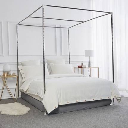 不锈钢落地蚊帐支架加厚加粗蚊帐支架床杆子套装家用1.5米1.8m床