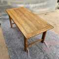 老榆木禅意茶桌复古旧门板餐桌实木吧台家用长桌长椅茶桌民俗定制