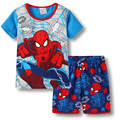 蜘蛛侠t恤短袖冰丝儿童套装男童夏季2-7岁男孩速干衣服宝宝家居服