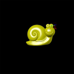 蜗牛动物卡通三维立体图圆雕图纸stl文件雕刻机3d打印模型素材