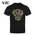 【专柜同款】VJC 2024年夏季男装新款T恤烫钻短袖 D24BA1741