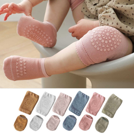 夏季儿童护膝宝宝地板袜套装学步袜婴儿防滑爬行运动护膝宝VF0687