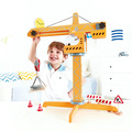 工程塔吊车hape早教儿童探索理想木制益智玩具动手创造过家家