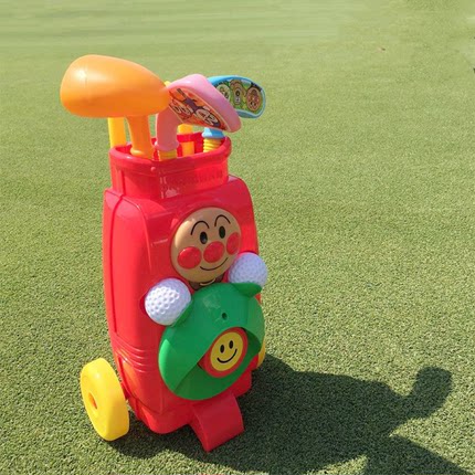 日本进口面包超人儿童高尔夫球杆套装宝宝户外亲子互动运动球玩具