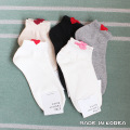 纯棉袜子女韩国进口ETNA新款春立体小爱心短袜可爱纯色学生袜甜美