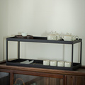 定制铁艺茶杯架子茶具收纳架茶盘飘窗茶台创意现代日式简约家用置