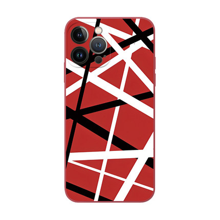 重金属摇滚乐队Van Halen范海伦经典吉他黑白红配色周边适用iPhone15ProMAX/14plus/13苹果手机壳12/11保护套
