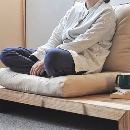 加厚木沙发垫定制日式蒲团坐垫家用地上打坐垫冥想禅修榻榻米地垫