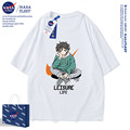 NASA男童冰丝短袖夏季中大童速干衣宽松透气运动衫儿童T恤上衣潮