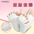 日本进口秋冬保暖五指袜女分趾袜矫正拇指外翻露趾式五趾袜纯棉
