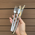 【高级厚重】刀叉勺304不锈钢牛排专业刀叉勺三件套西餐餐具叉勺