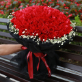 情人节99朵红玫瑰花束送花生日北京同城鲜花速配送花女朋友小时达