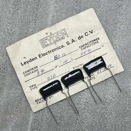 全新美国古董西部电子LEYDEN 0.39UF 250V 发烧音频无极电容 没字