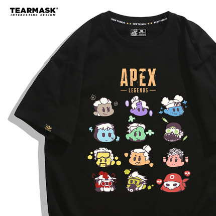 apex周边衣服夏季男女同款创意趣味卡通英雄游戏纯棉短袖t恤