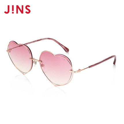 JINS睛姿金属爱心框清新时尚女款太阳镜墨镜防紫外线LMP24S130