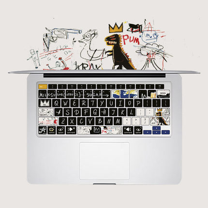 适用新MacBook硅胶键盘膜m2pro13保护air苹果15笔记本14电脑艺术