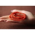 【旧时光】天然南红玛瑙柿子红老型珠108颗佛珠手链一枚！