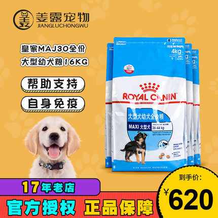 姜露宠物 皇家狗粮MAJ30大型犬幼犬粮16kg金毛狗粮适用15月龄以下