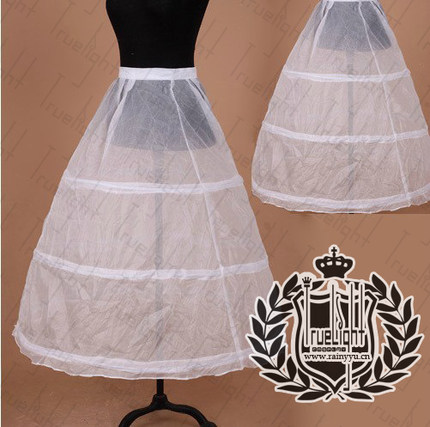 白夜之城 cosplay婚纱礼服专用裙撑 白色婚礼用三圈大裙撑