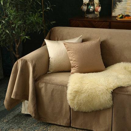 沙发巾加厚雪尼尔绒全盖布沙发垫套防尘罩美式欧式现代四季可用