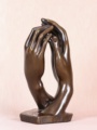 铜雕塑罗丹名作圣堂双手铜像家居装饰品抽象高档礼品客厅书房摆件