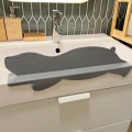 洗碗厨房水槽洗手台洗菜盆板台面防溅水板水挡板挡防水条水隔水池