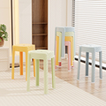 家用塑料凳子可叠放加厚圆凳子餐厅备用凳摆摊胶凳简易椅子风车凳