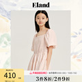 【商场同款】Eland衣恋泡泡袖连衣裙女士夏季司马克设计