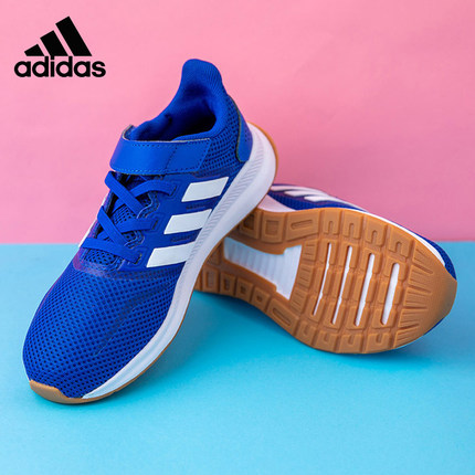 adidas阿迪达斯童鞋新款男童鞋蓝色运动鞋轻便休闲跑步鞋FW5139