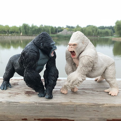 大号金刚玩具黑猩猩模型软胶关节可动儿童摆件怪兽之王哥斯拉塑胶