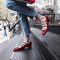 carel玛丽珍鞋女法式复古小红鞋粗跟婚鞋浅口高跟鞋中跟漆皮单鞋