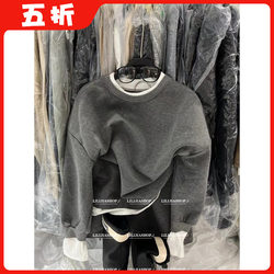【五折】时尚休闲卫衣套装女秋季减龄假两件上衣高腰短裙两件套