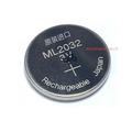 原装进口 ML2032 可充电纽扣电池 65mah 3v后备电池RTC时钟记忆电