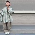 韩国童装男童女童短款风衣2023春季新款儿童宽松薄款外套潮范新品