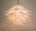 现代简约北欧DIY灯罩创意单头多层莲花吊灯卧室餐厅松果灯PP拼装