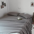 0B32简约纯色床单单件纯棉 ins风被单全棉床笠床垫保护罩防尘