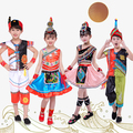 中国风儿童少数民族表演服装男女童畲族小学生幼儿园舞台演出套装