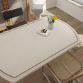 简约椭圆形皮革桌垫餐桌防水防烫防油免洗pvc硅胶可折叠圆桌桌布